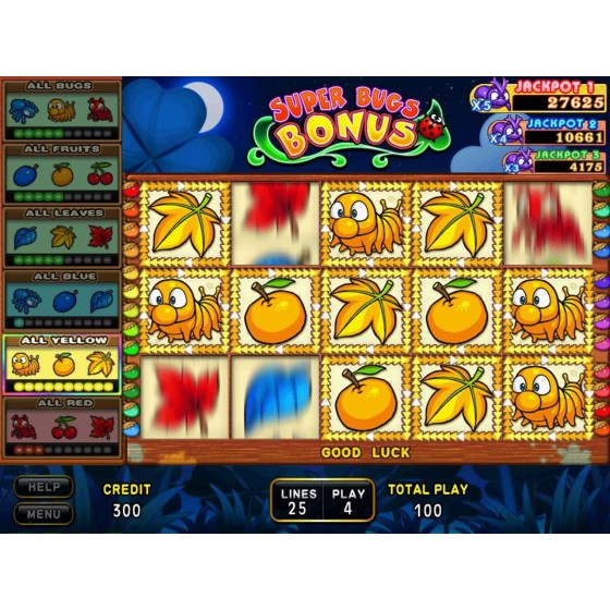 Super Bugs Bonus Game By IGS - VGA 8 and 25 Liner